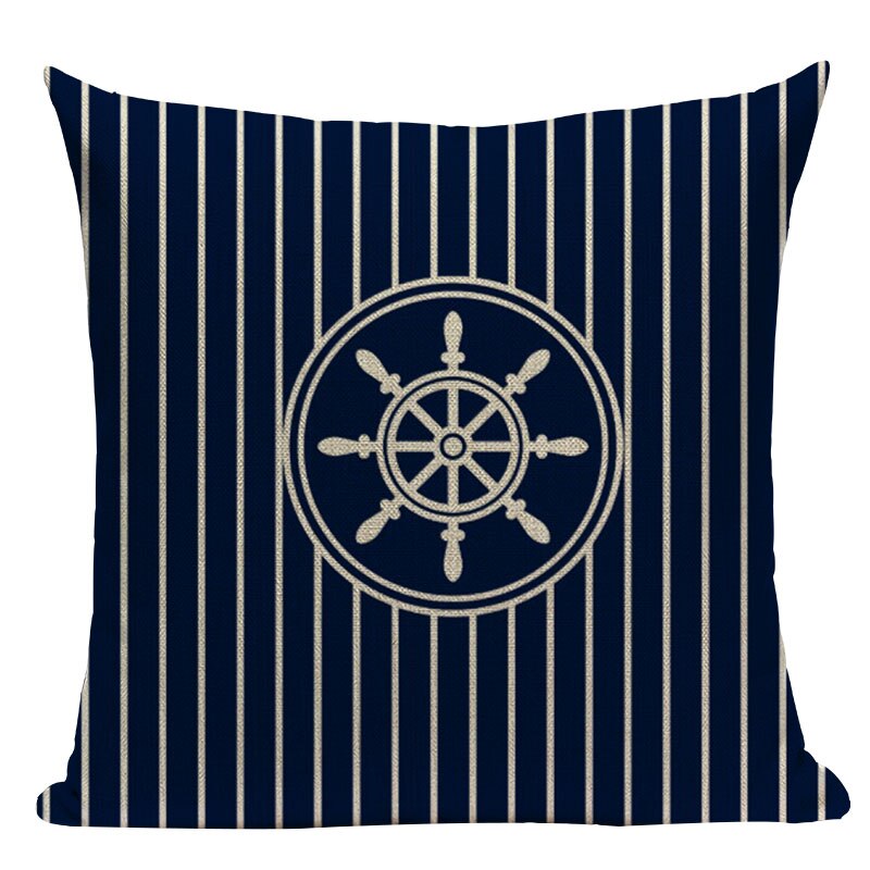 Nautical Throw Pillow Cushion Cover- Multiple Options
