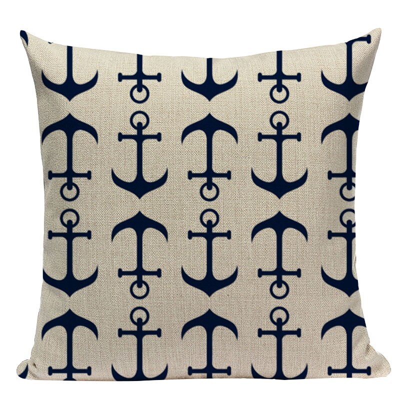Nautical Throw Pillow Cushion Cover- Multiple Options