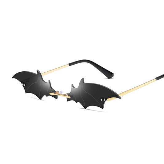 Rimless Bat Shaped Sunglasses-Multiple Options