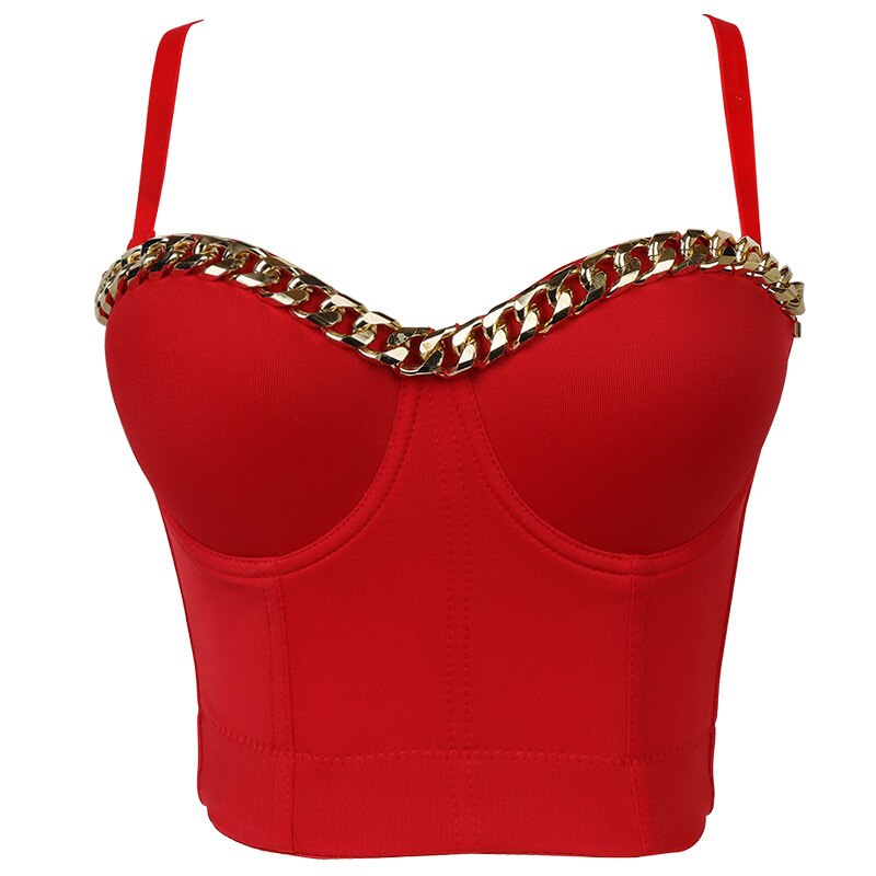Chain Corset Crop Top-Multiple Options