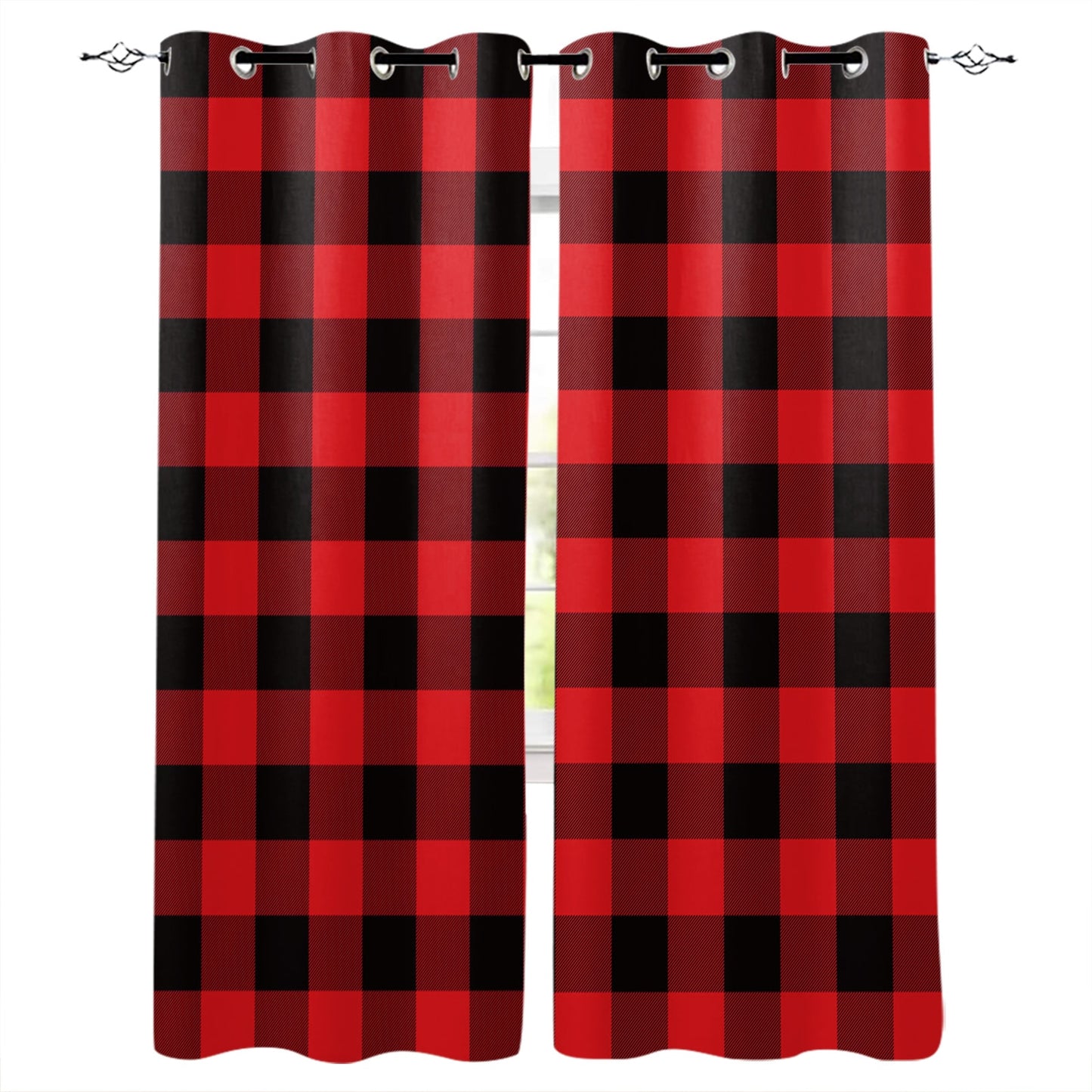 Plaid Curtains/Drapes-Multiple Options