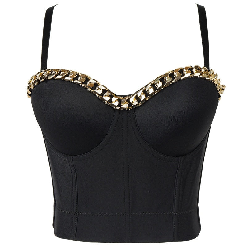 Chain Corset Crop Top-Multiple Options