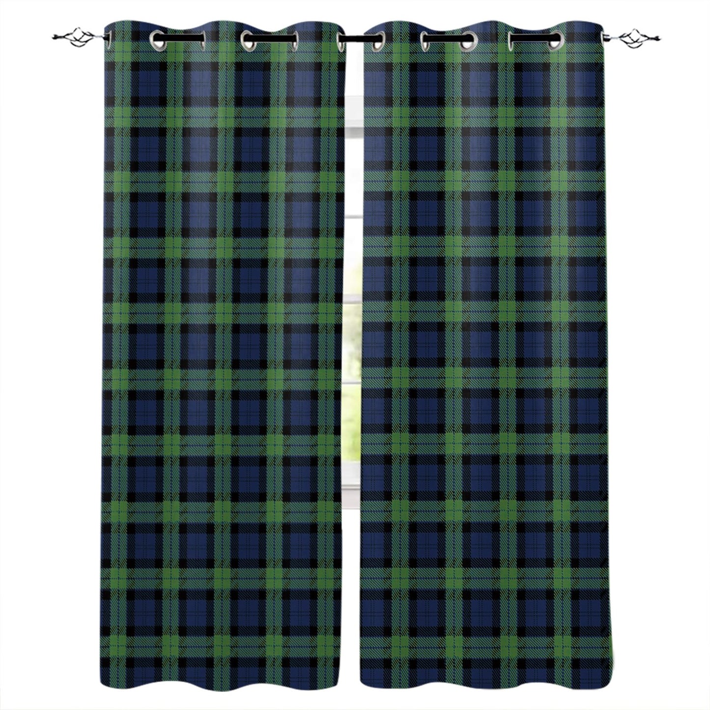 Plaid Curtains/Drapes-Multiple Options