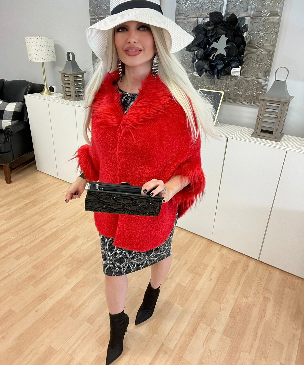 Banana Republic Sequin Wristlet Clutch Handbag -Black