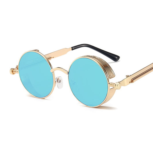 Gothic Steampunk Style Retro Round Unisex Sunglasses-Multiple Options