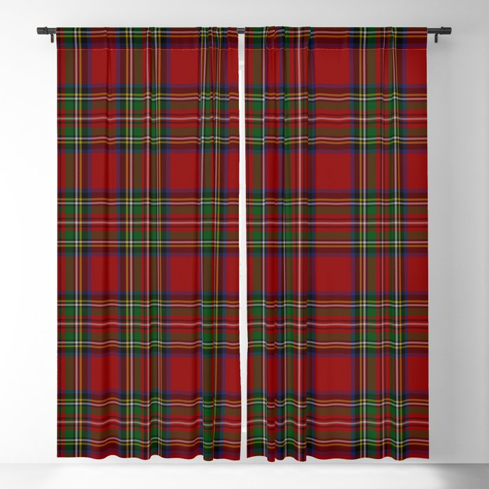 Royal Stewart Tartan Blackout Curtains-Multiple Options