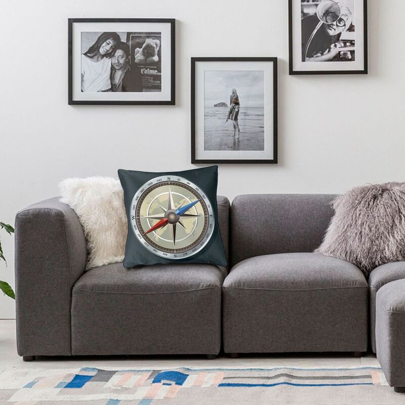 Nautical Old Compass Throw Pillow Cushion Cover-Multiple Options