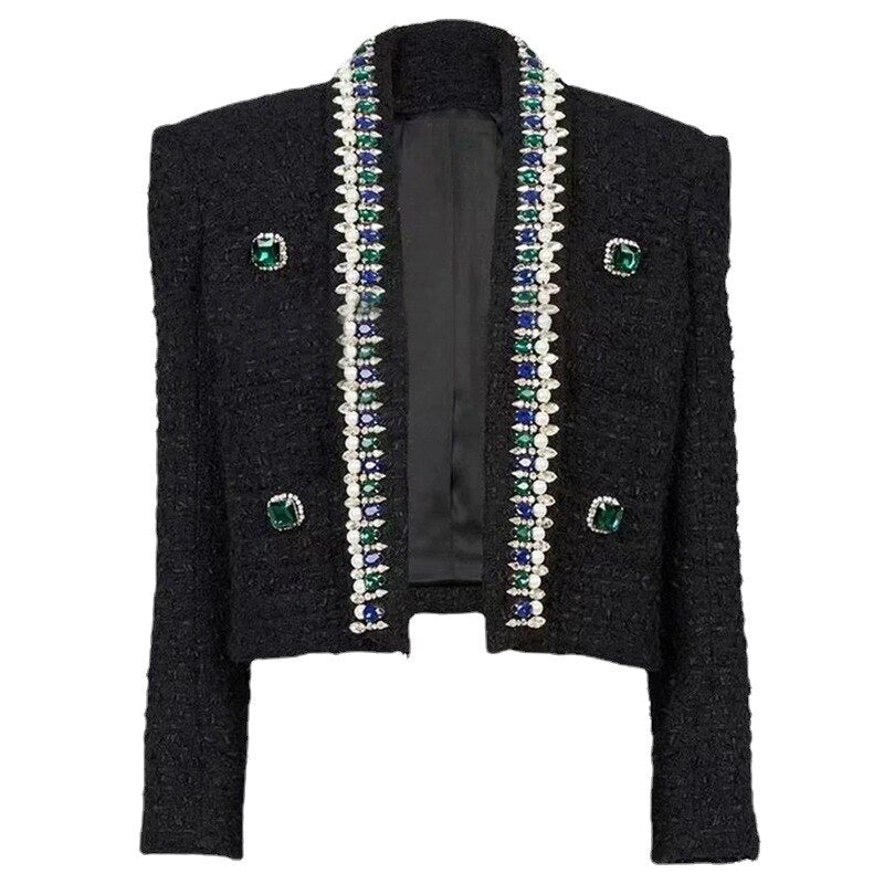 Woolen Beaded Jacket/Skirt-Sold Separately