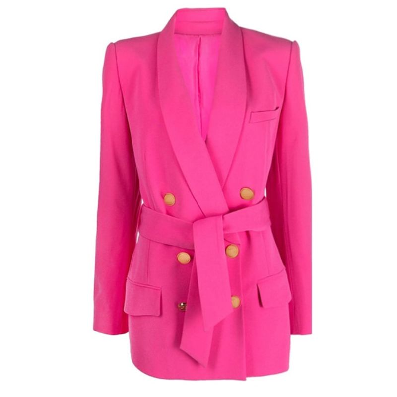 Hot Pink Double Breasted Blazer Jacket/Skirt-Sold Separately