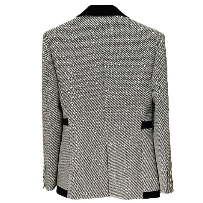 Sequined Blazer Jacket Pants Suit